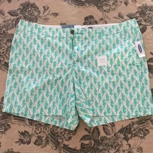 Old Navy Sea Horse Shorts Blue/White Size 16